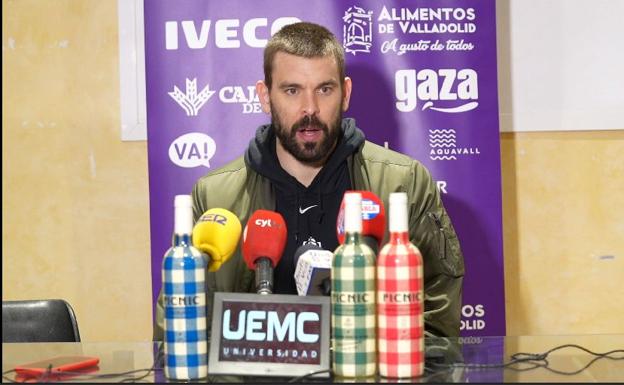 Marc Gasol, en la sala de prensa del polideportivo Pisuerga. 