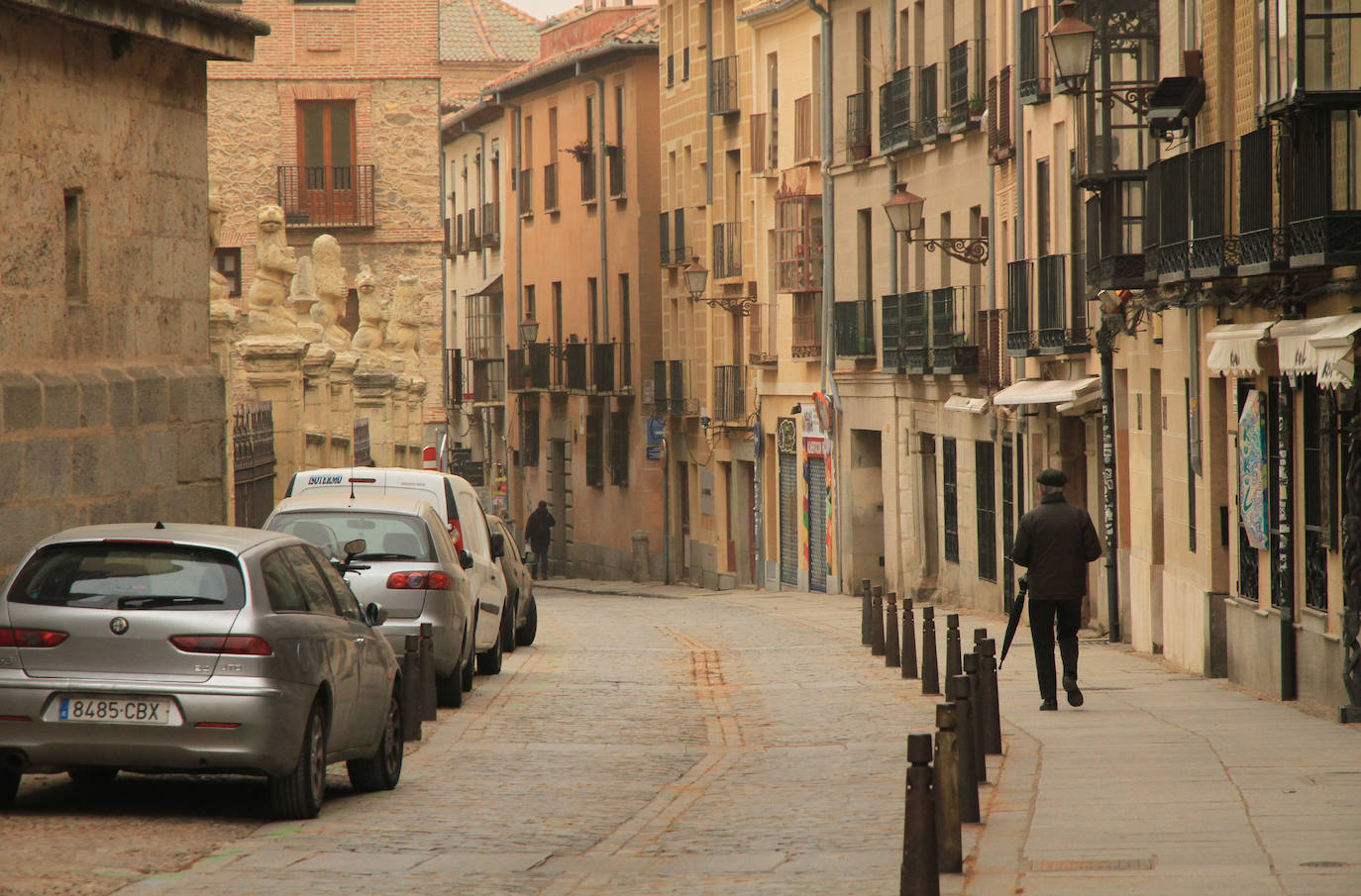 Las calles de Segovia, este martes. 