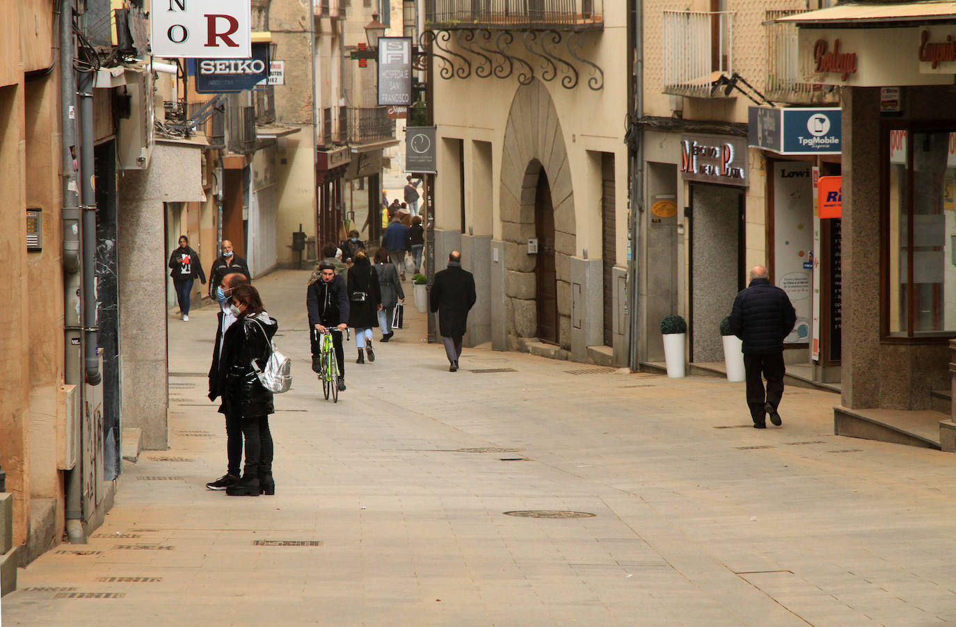 Las calles de Segovia, este martes. 