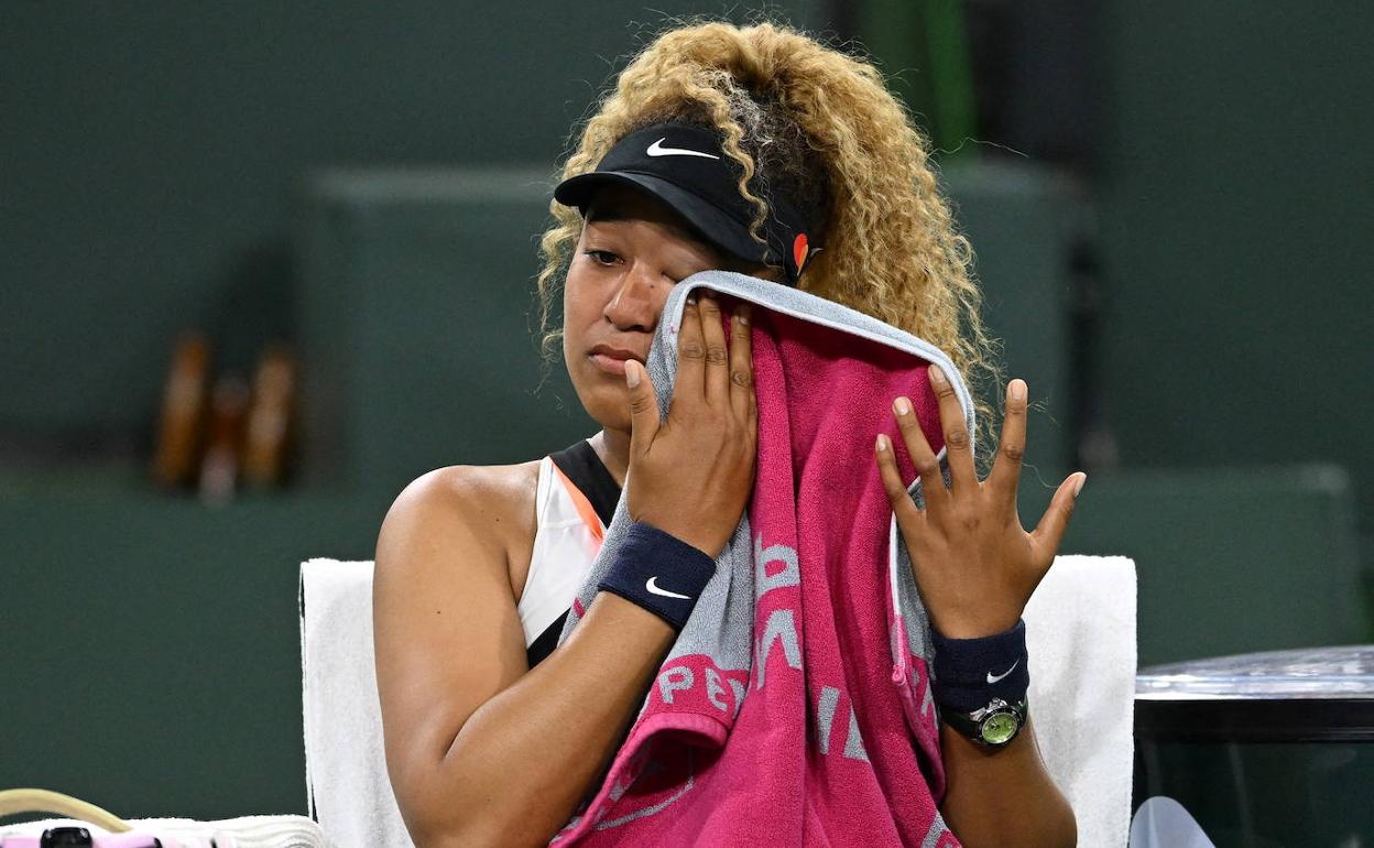 La tenista Naomi Osaka, después de que un espectador la increpara con un 'apestas'.