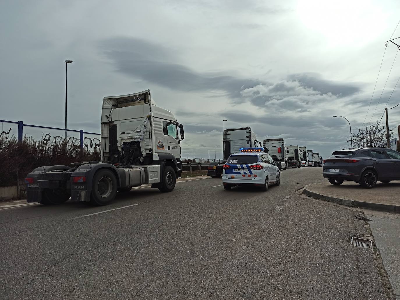 Fotos: La caravana de camiones, a su paso por Valladolid