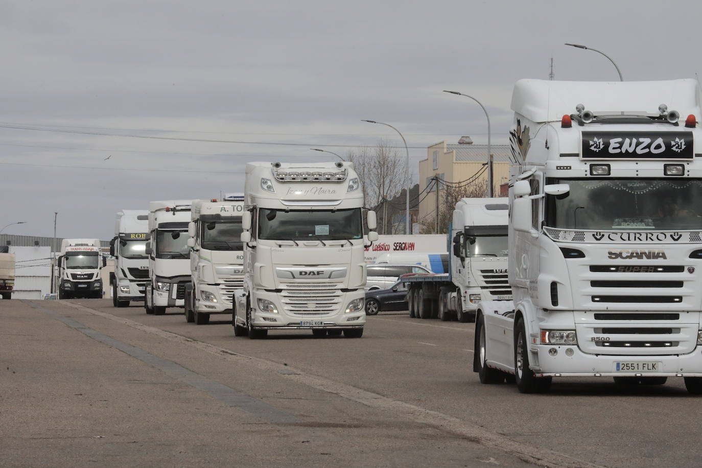 Fotos: La caravana de camiones, a su paso por Valladolid