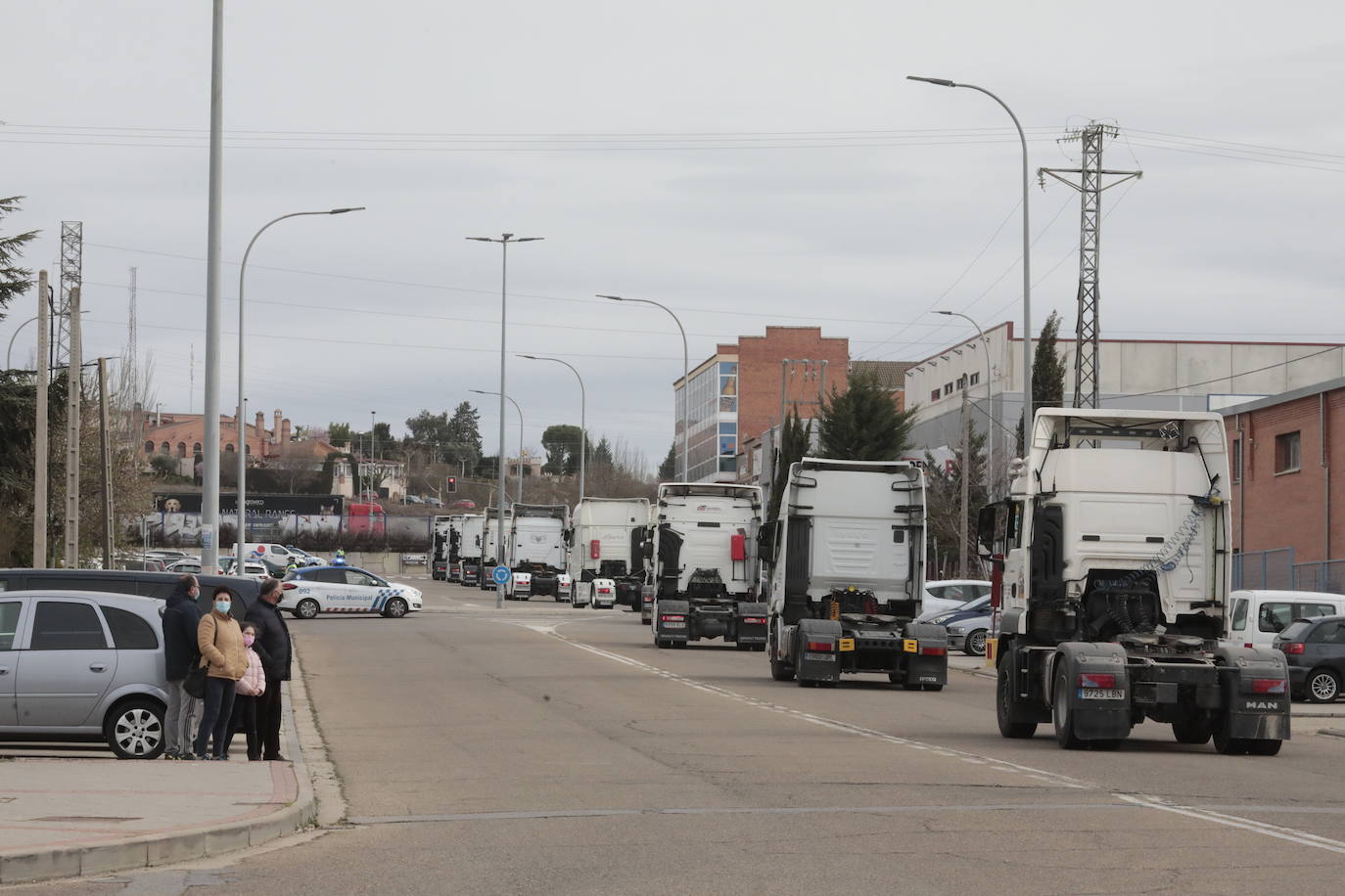 Fotos: La caravana de camiones, a su paso por Valladolid