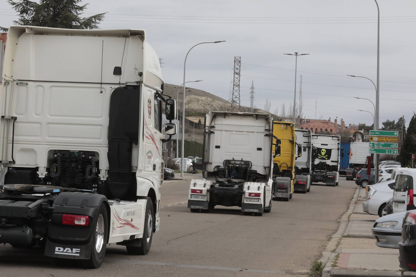 Fotos: La caravana de camiones, a su paso por Valladolid