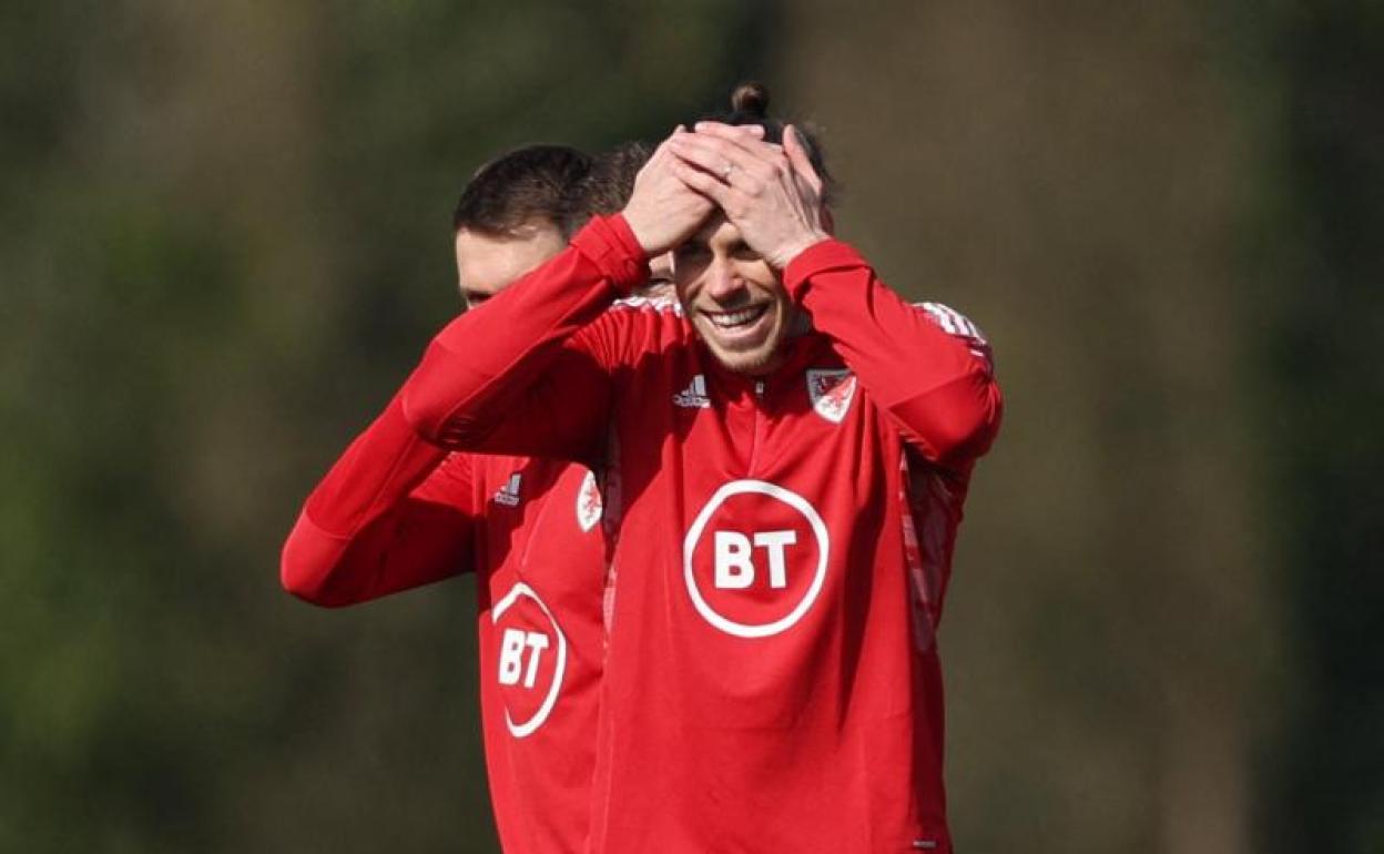 Gareth Bale, durante un entrenamiento con la selección de Gales. 