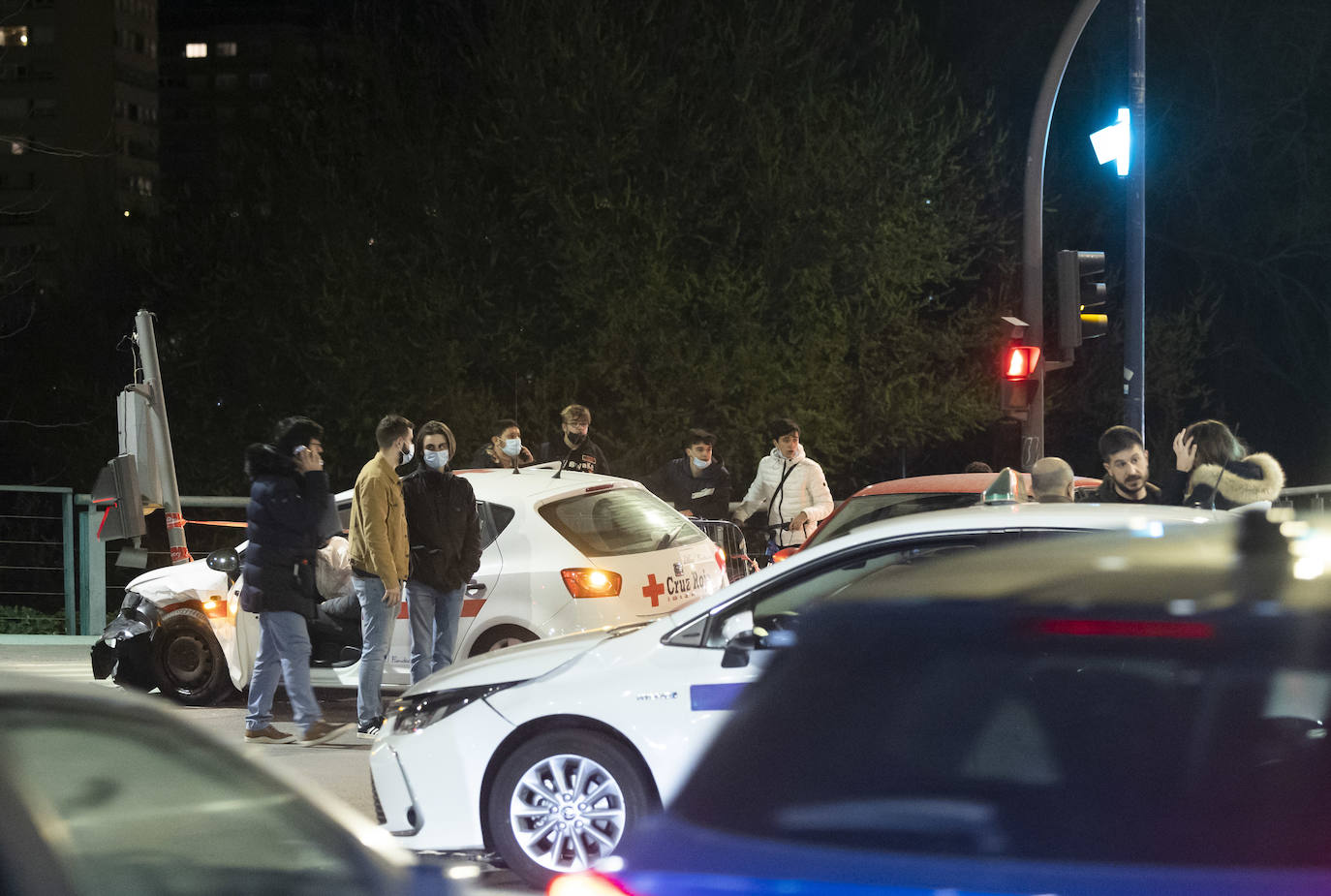 Accidente, en el paseo Isabel La Católica de Valladolid.