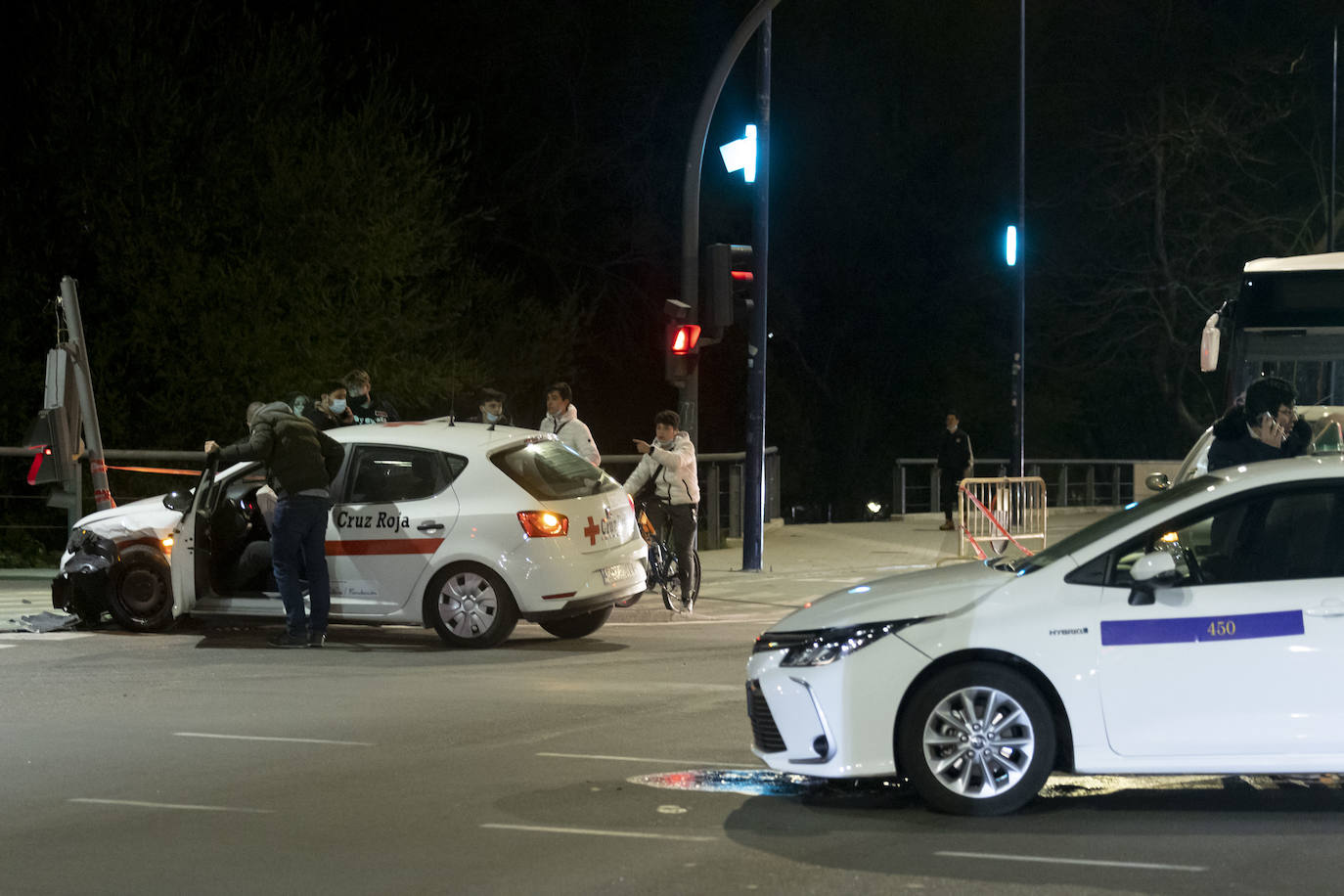 Accidente, en el paseo Isabel La Católica de Valladolid.