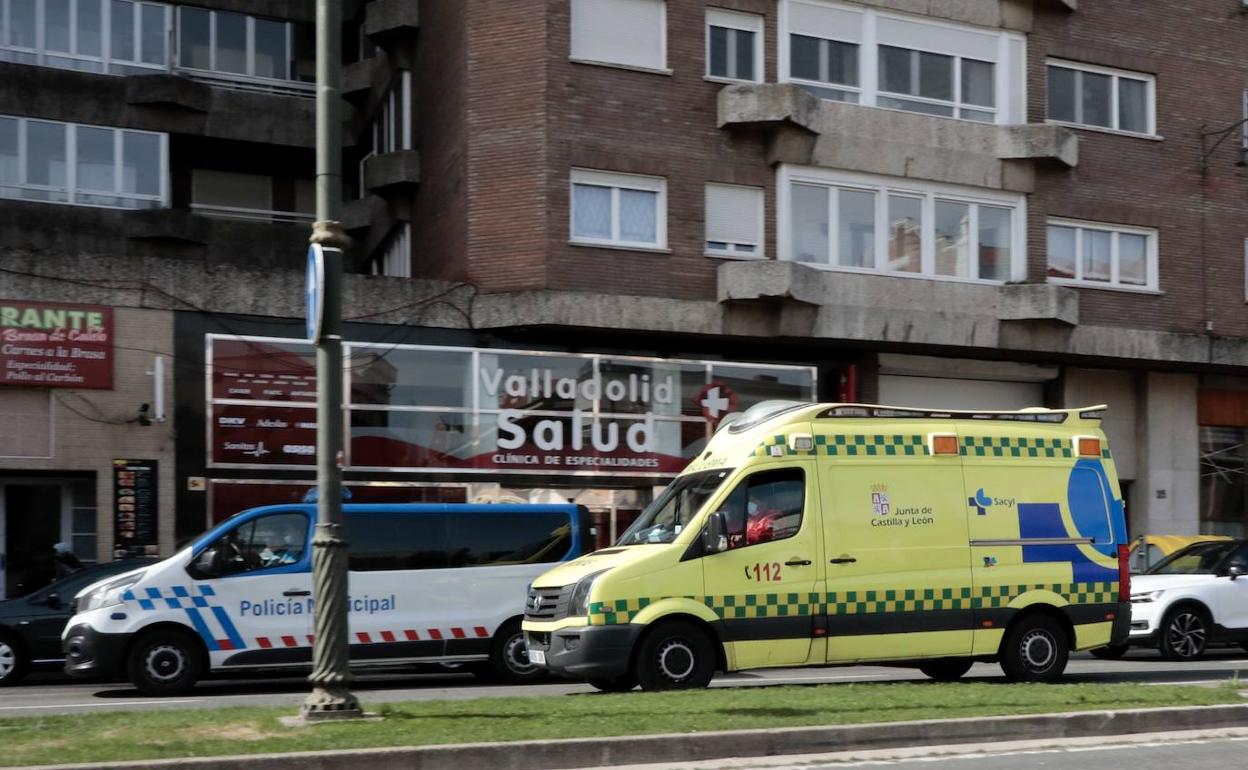 Ambulancia de la sede del 112 en Valladolid. 