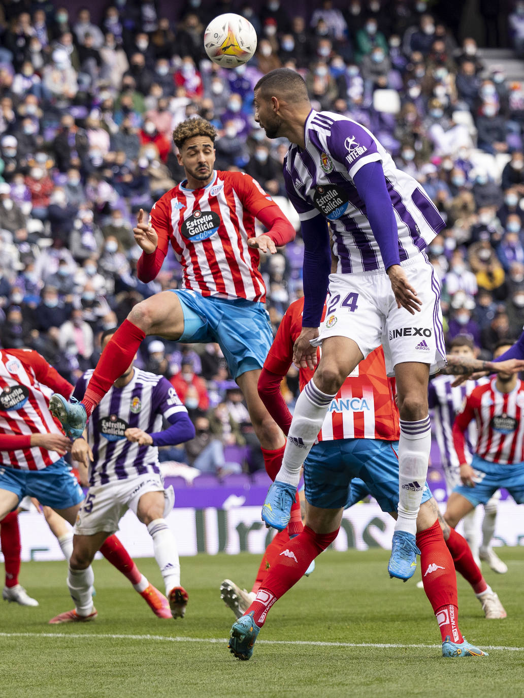 Partido entre el Real Valladolid y el Lugo, este sábado en Zorrilla. 