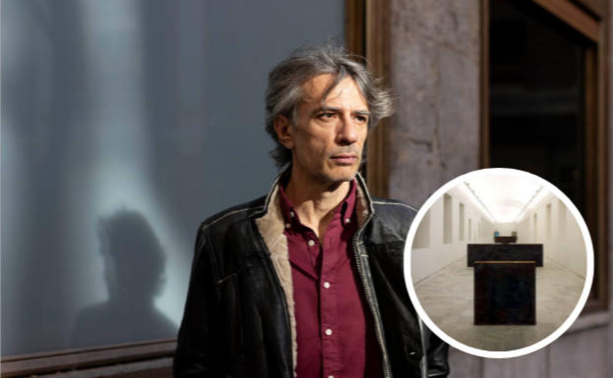 Juan Tallón, en Valladolid, y la escultura de Richard Serra, en el Reina Sofía. 