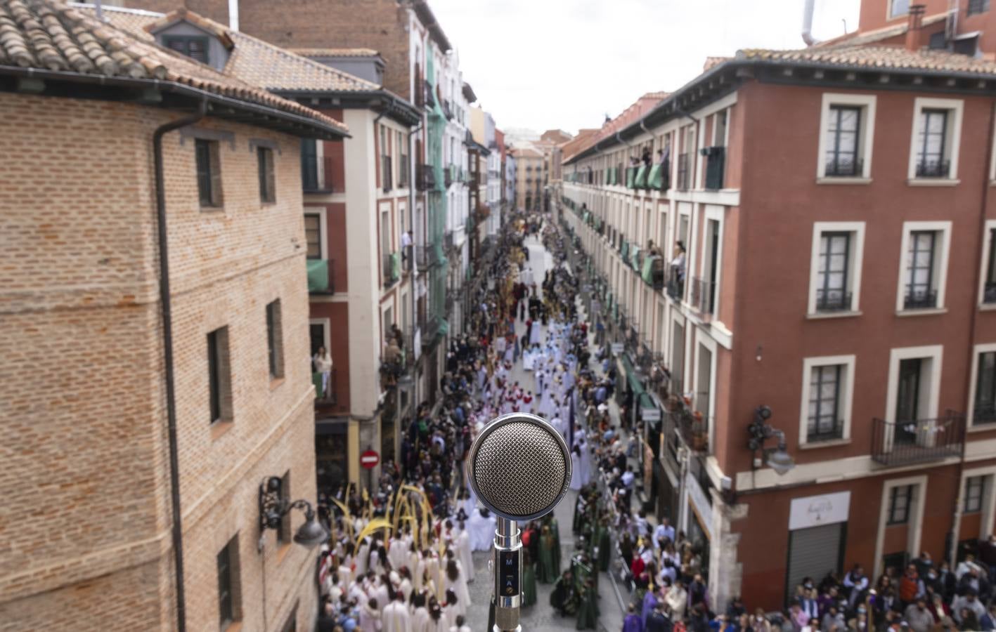 La procesión de La Borriquilla a su paso por las calles de Valladolid. 