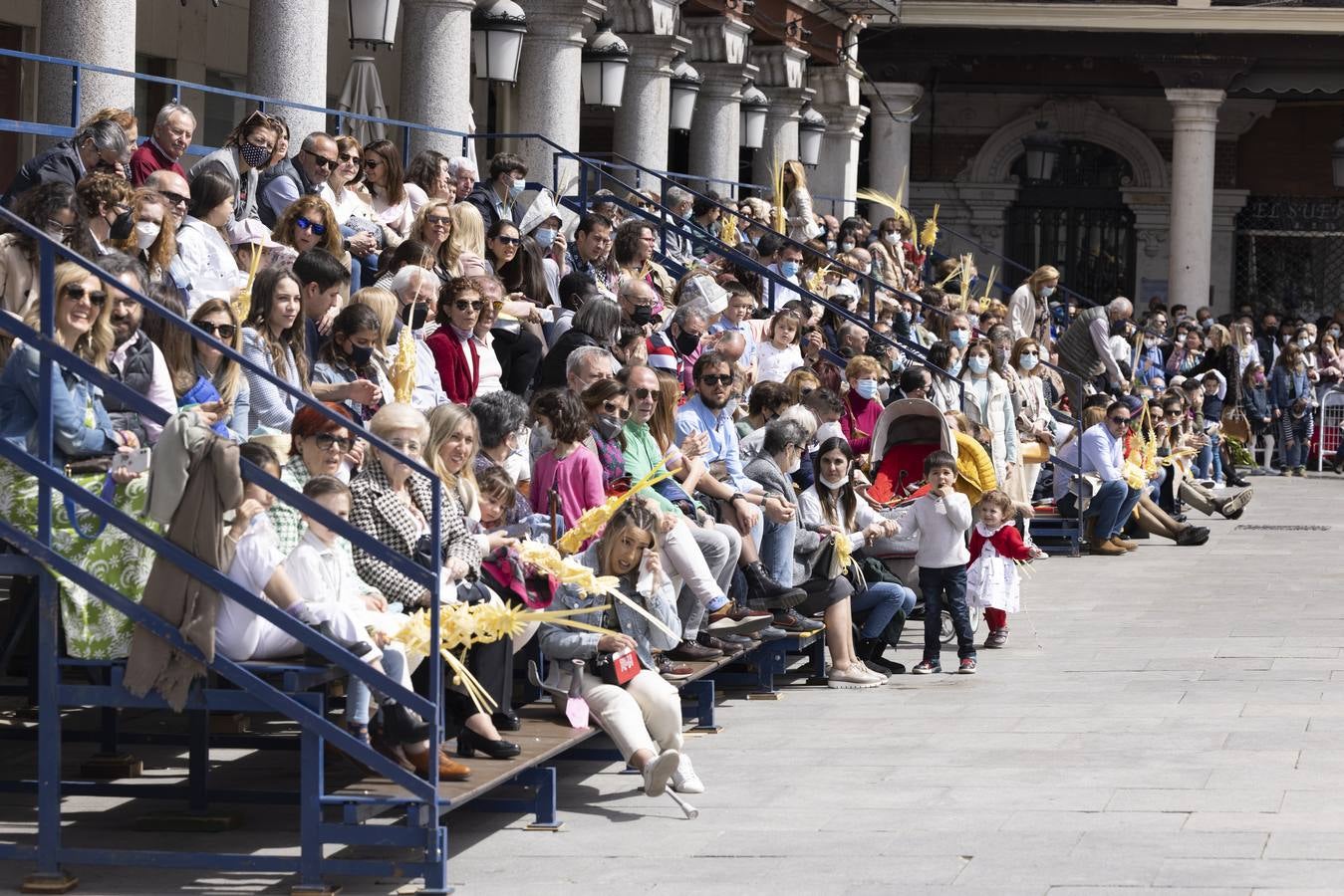 La procesión de La Borriquilla a su paso por las calles de Valladolid. 