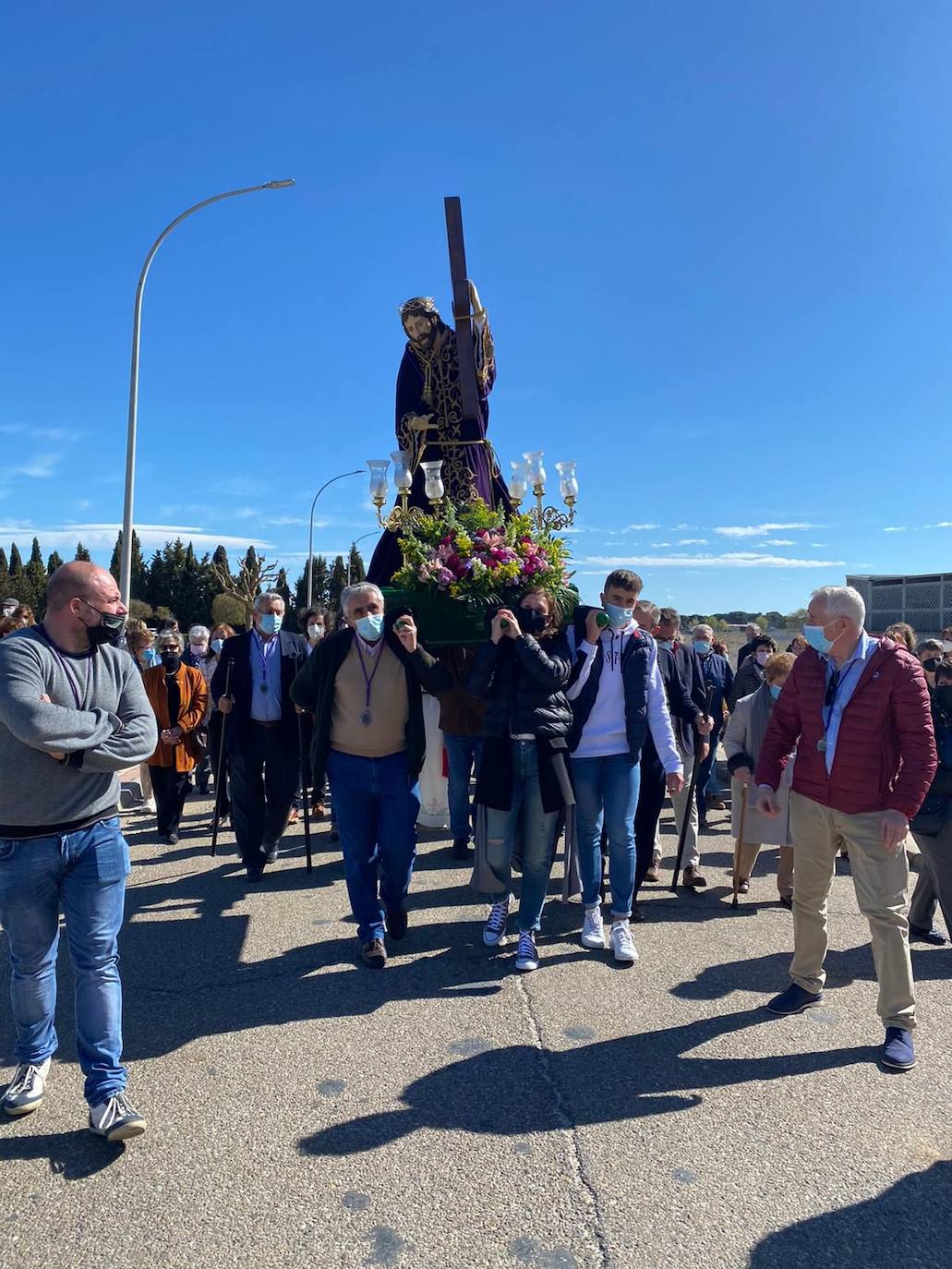 La proceción de La Borriquilla en Íscar. 