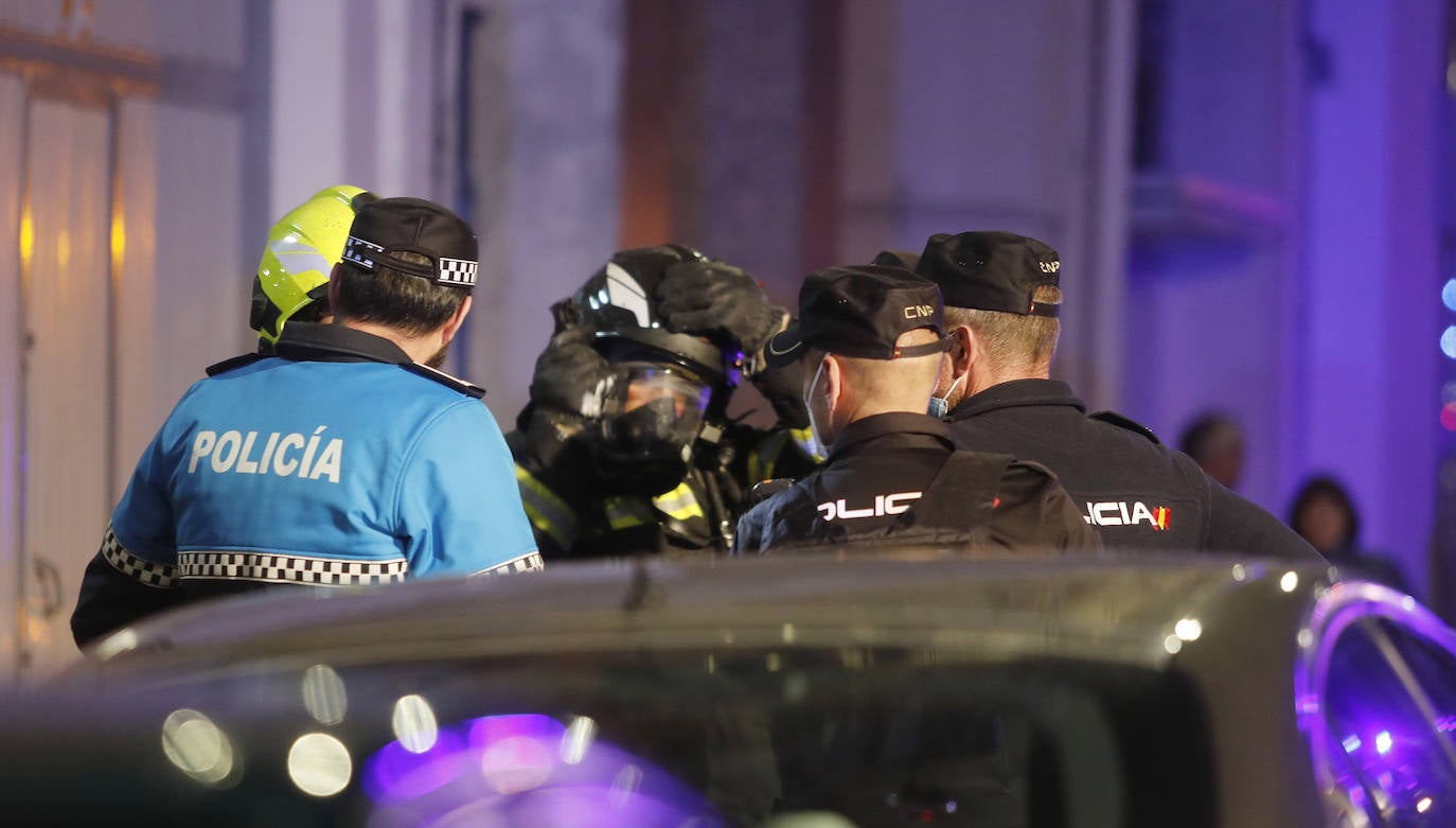 Incendio en la calle Peregrinos.