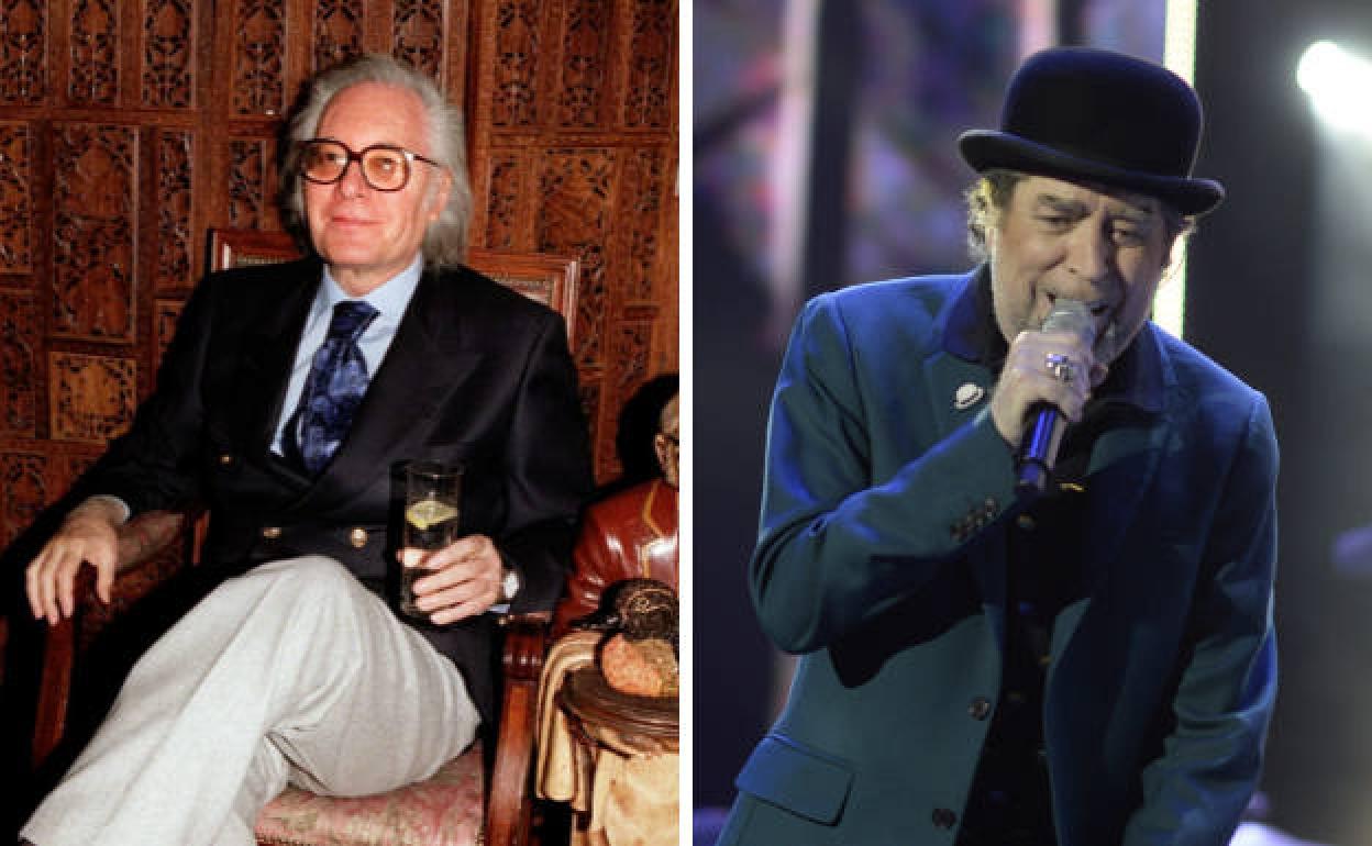 El escritor Francisco Umbral y Joaquín Sabina. 