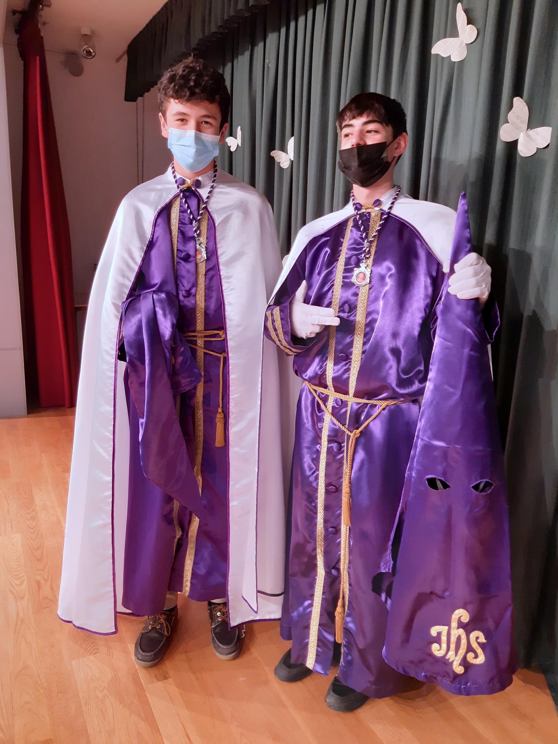 Los Nazarenos de Baltanás comparten su experiencia cofrade en el Colegio Jesús Nazareno de Getafe