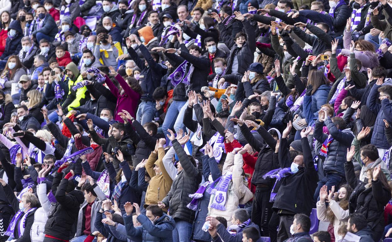 Aspecto de una grada de Zorrilla en uno de los últimos partidos en casa del Real Valladolid. 