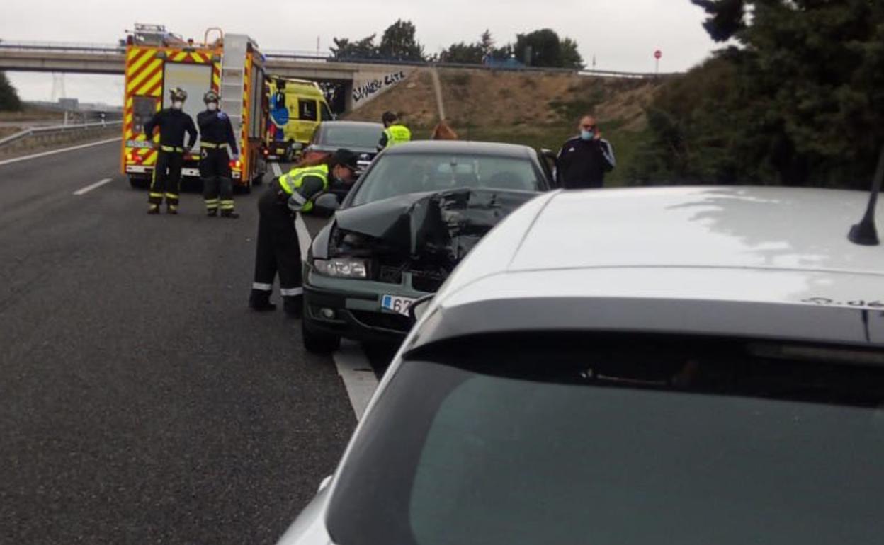 Coches implicados en el accidente. 