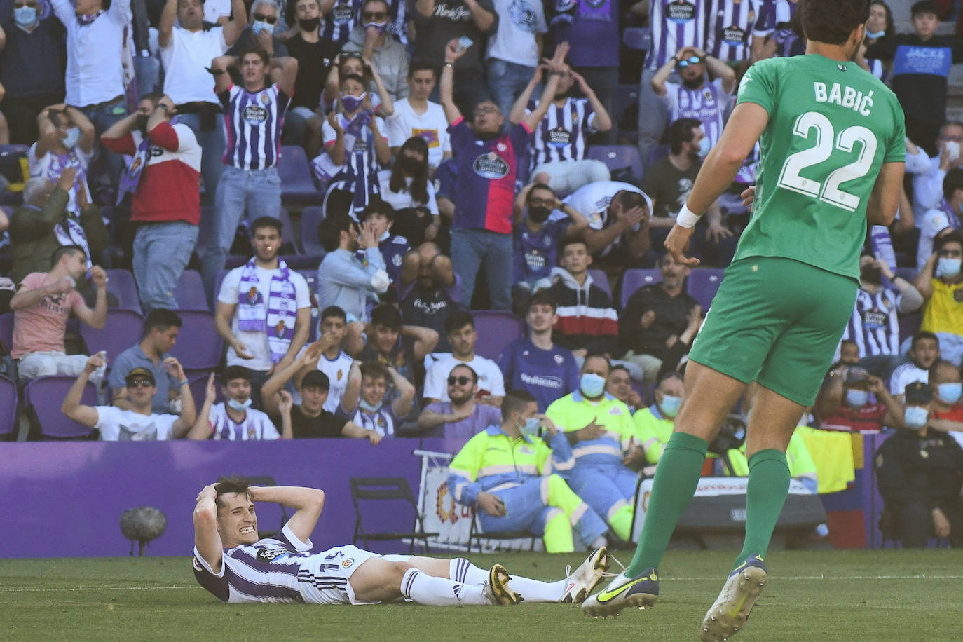 Partido entre el Valladolid y el Almería disputado en el José Zorrilla.