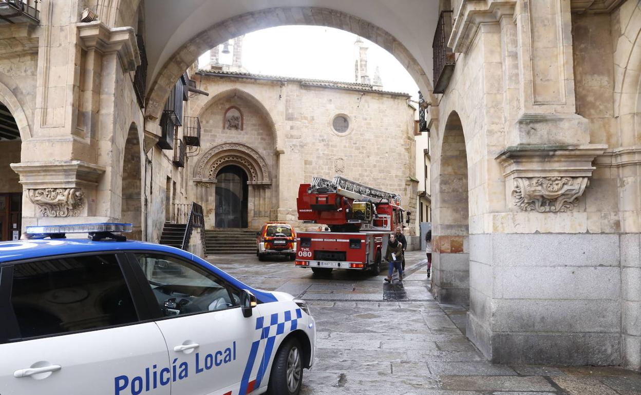 Varios vehículos del parque móvil municipal.