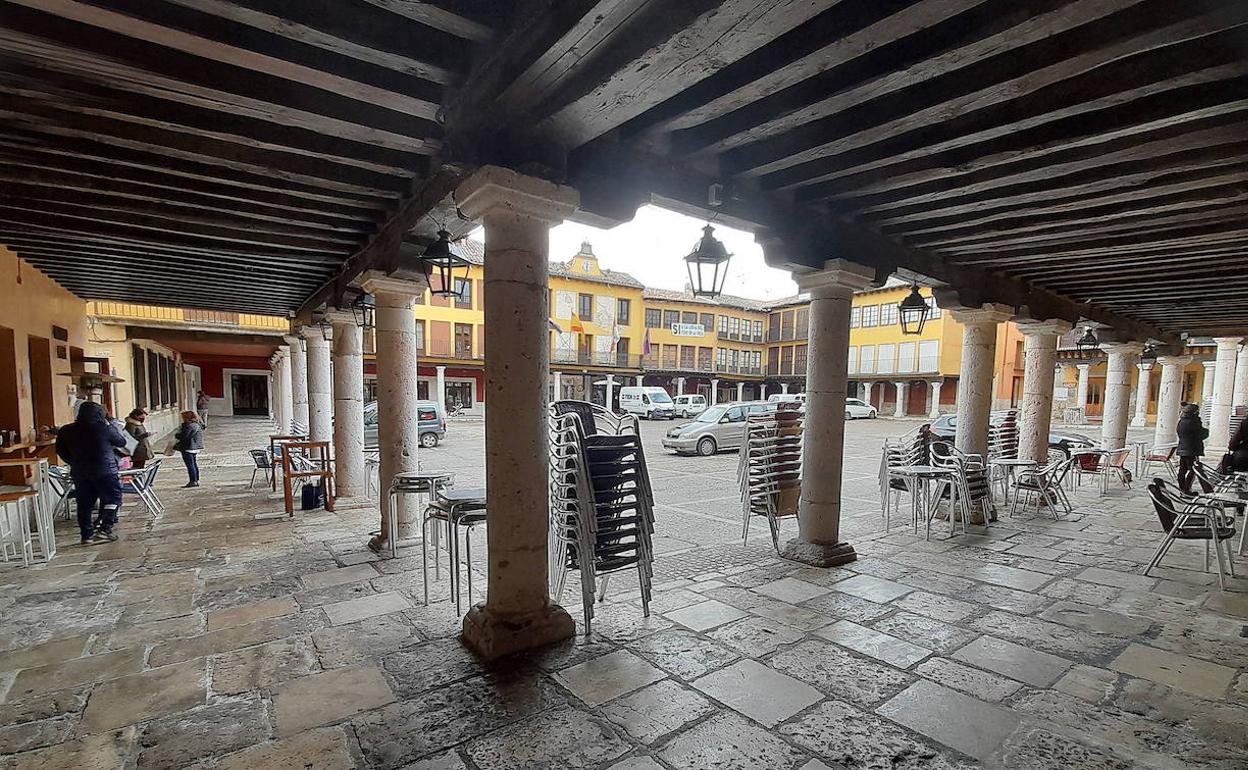 Establecimientos de hostelería en la Plaza Mayor de Tordesillas. 