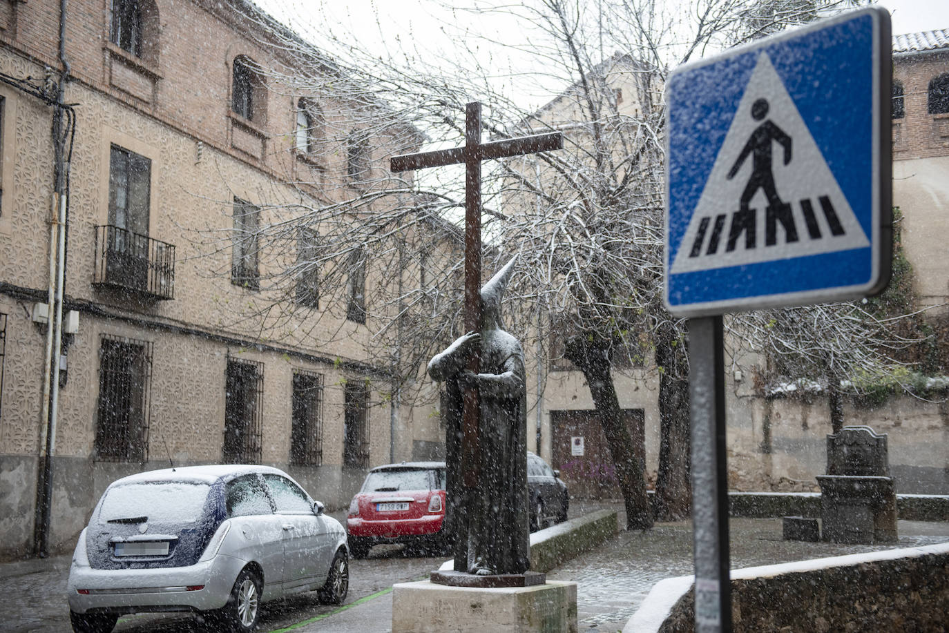 Nevada en Segovia este miércoles.