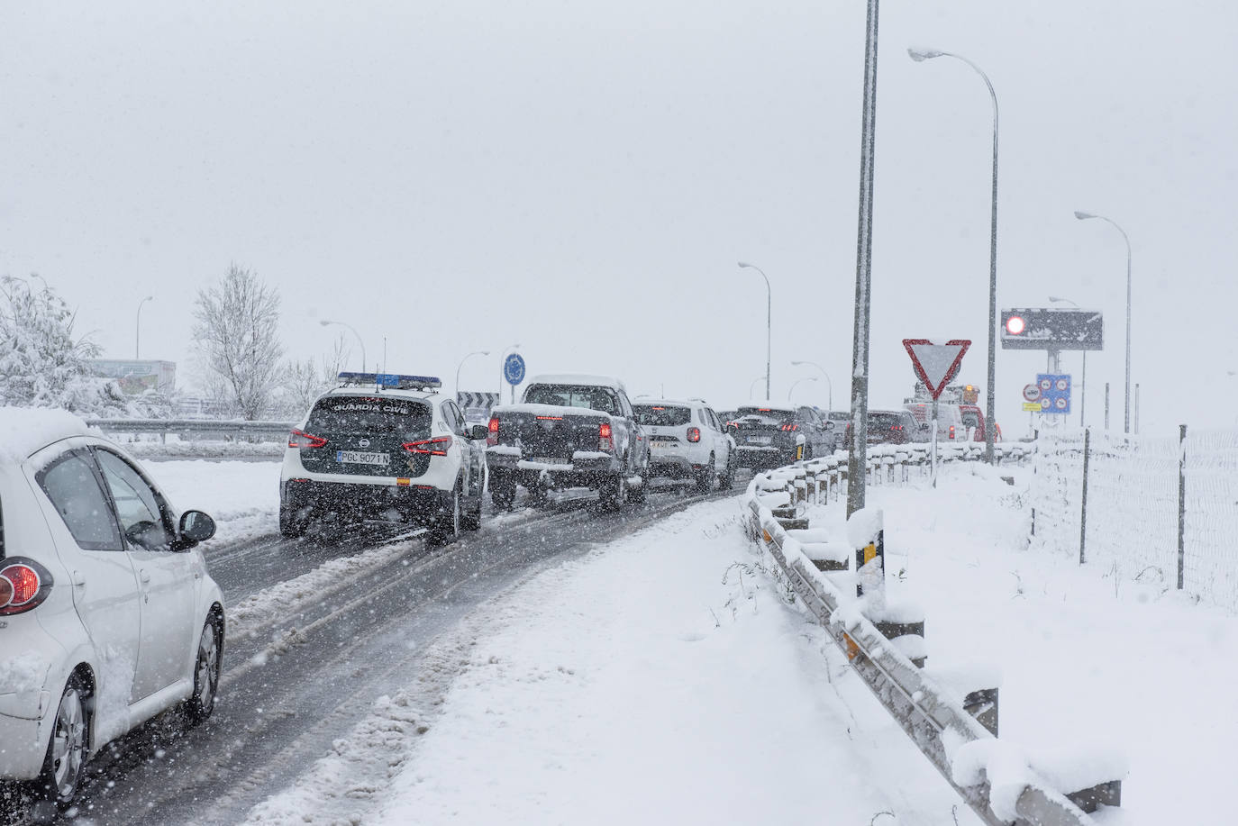 Nevada en Segovia este miércoles.