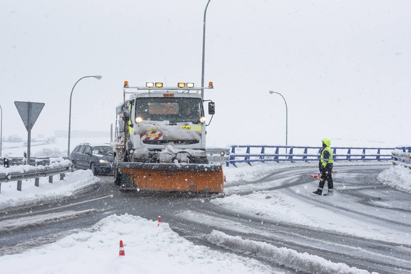 Nevada en Segovia este miércoles.