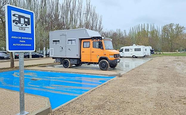 Zona para las viviendas móviles en Villamuriel de Cerrato.