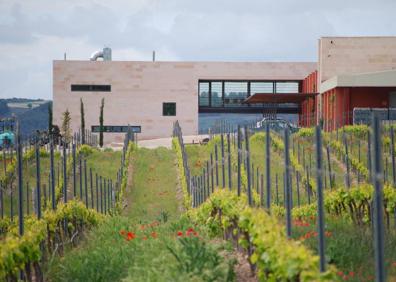 Imagen secundaria 1 - Arriba, el monasterio de Valbuena. Abajo, Bodega Comenge, en Curiel de Duero. 