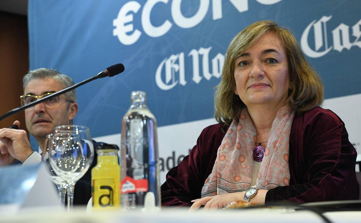 La presidenta de la Autoridad Independiente de Responsabilidad Fiscal, Cristina Herrero, durante su intervención. 