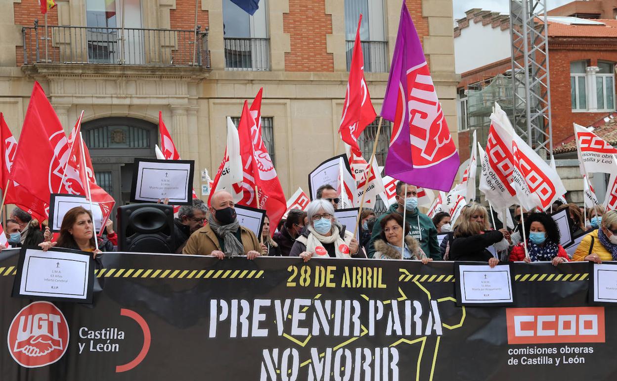 Concentración de delegados sindicales.