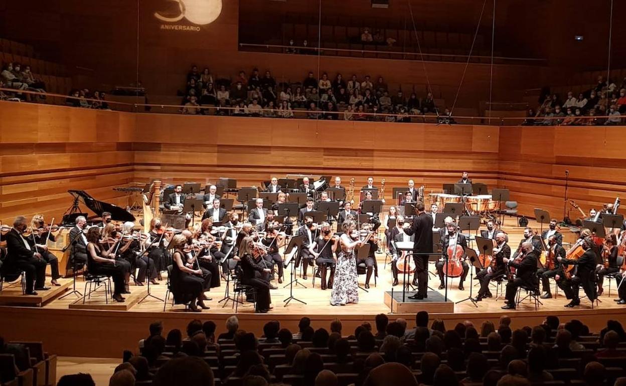 Un momento del concierto de la Oscyl. 