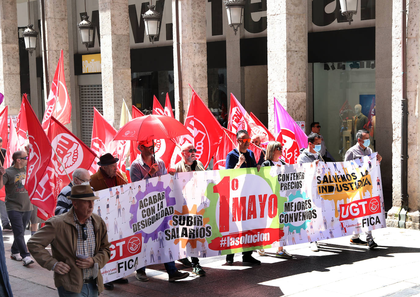 Fotos: Manifestación del Primero de Mayo en Palencia