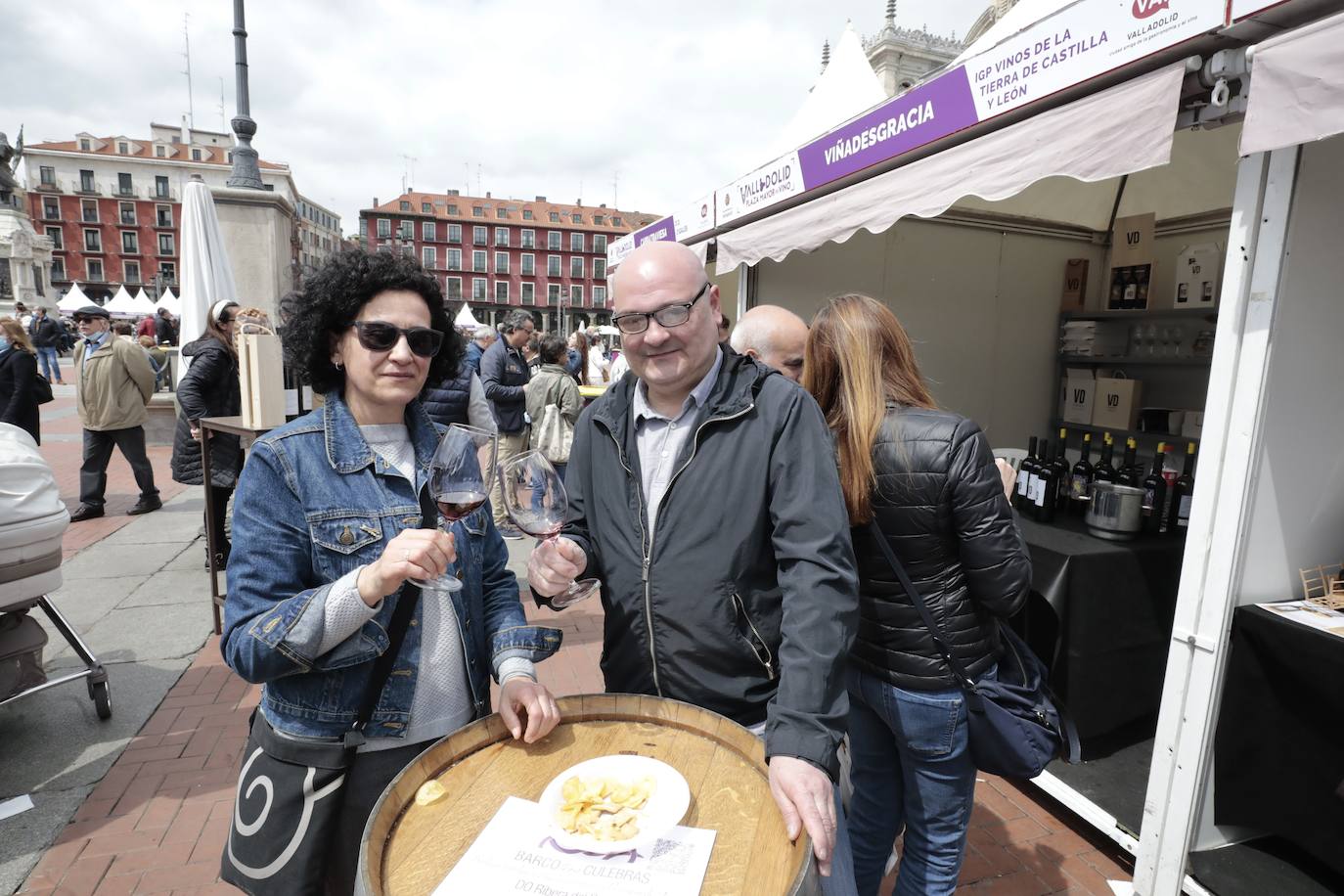 La jornada del lunes en la Plaza Mayor del Vino. 