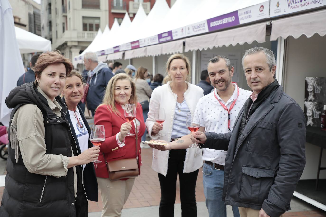 La jornada del lunes en la Plaza Mayor del Vino. 