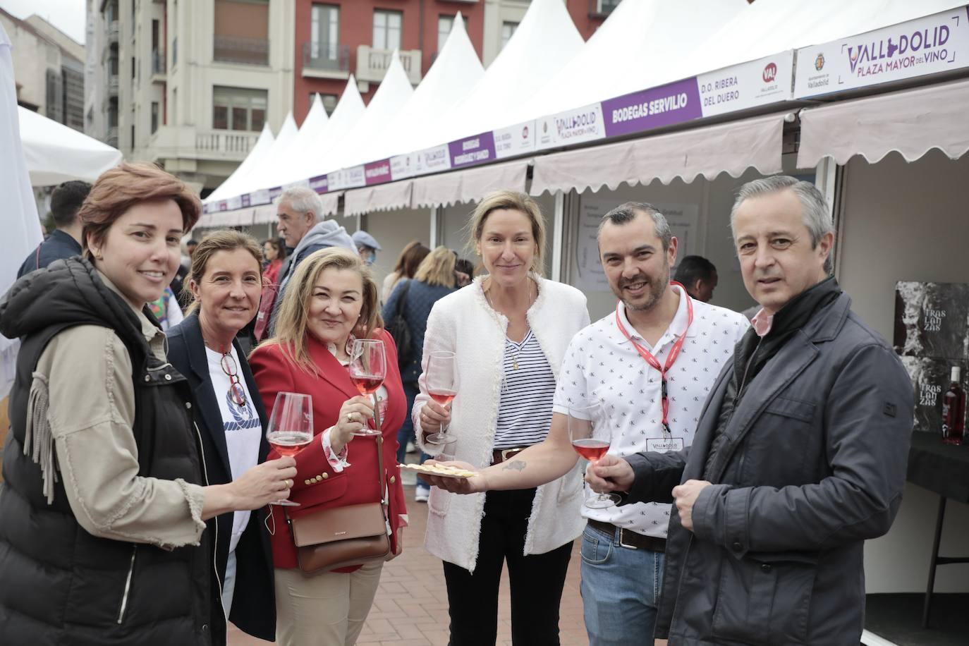 La jornada del lunes en la Plaza Mayor del Vino. 