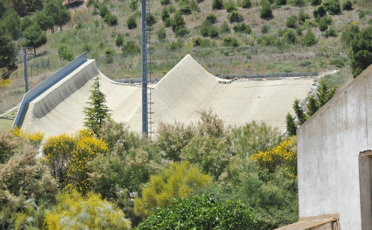 Instalaciones de las pistas secas de Villavieja, desmanteladas por orden judicial. 