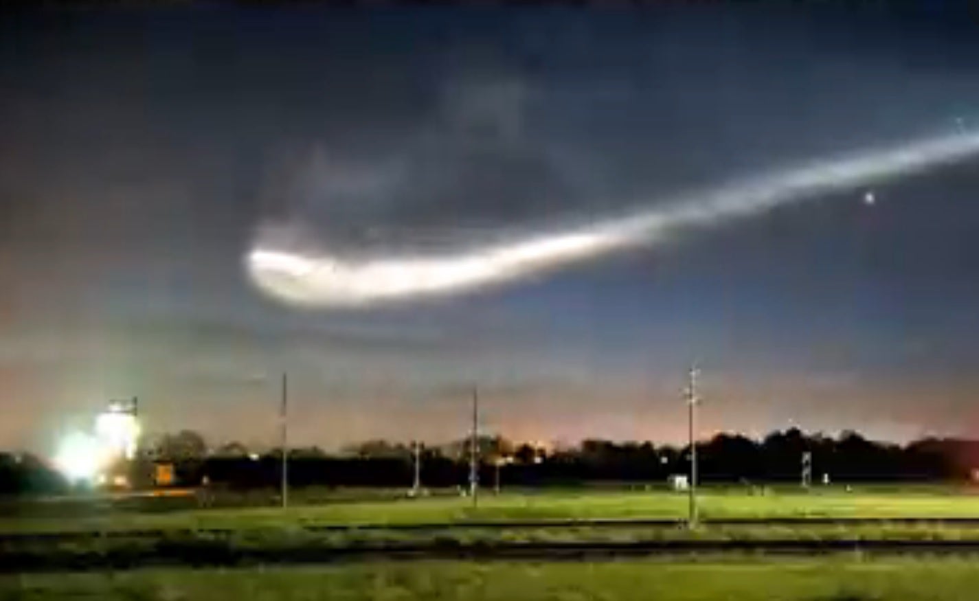 La 'medusa espacial' vista desde Waycross, EE UU.