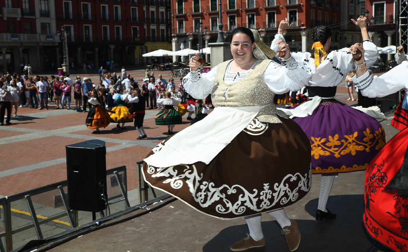 Fotos: Bailes regionales en la Plaza Mayor de Valladolid