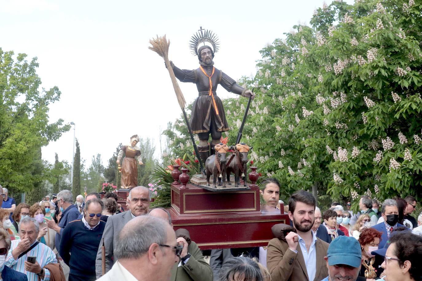 La procesión de San Isidro en Valladolid. 