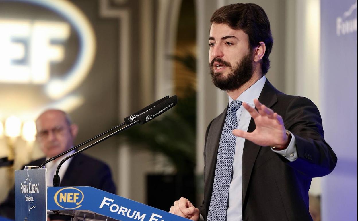 Juan García-Gallardo, vicepresidente de la Junta, en el Fórum Europa. 