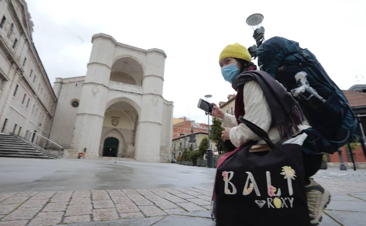 Turista extranjera en San Benito. 