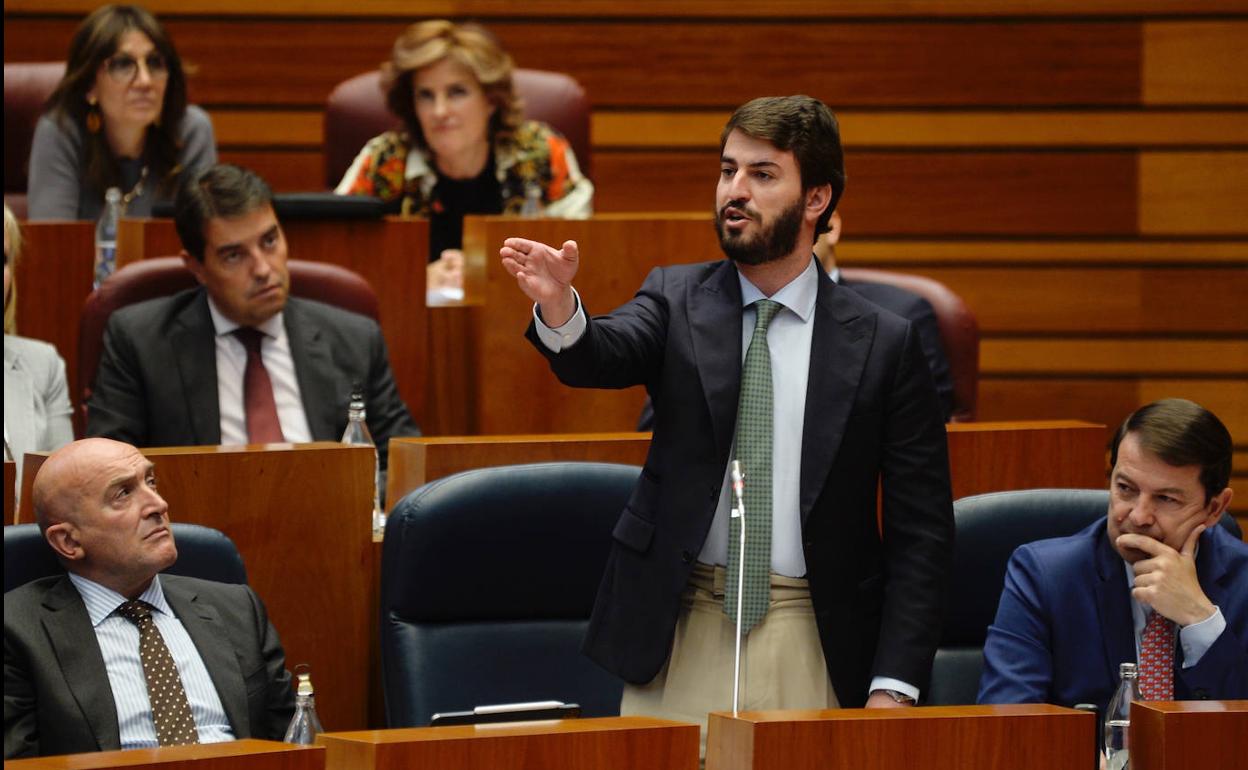 Juan García-Gallardo interviene en la sesión plenaria celebrada el martes en las Cortes.