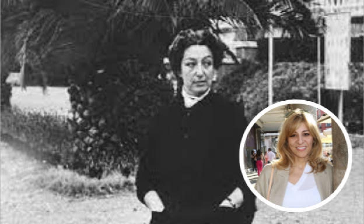 África de las Heras y la escritora Reyes Monforte. 