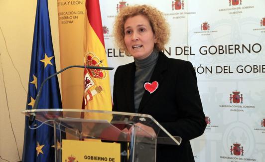 La subdelegada del Gobierno en Segovia, Lirio Martín, en una intervención. 