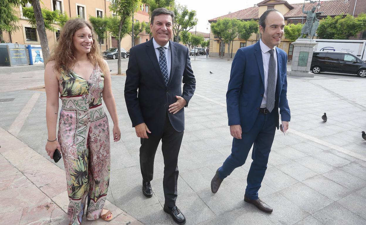 Fernández Carriedo, en León, este martes.