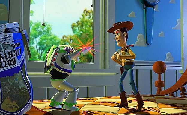 El 'láser' de Buzz, utilizado contra Woody.