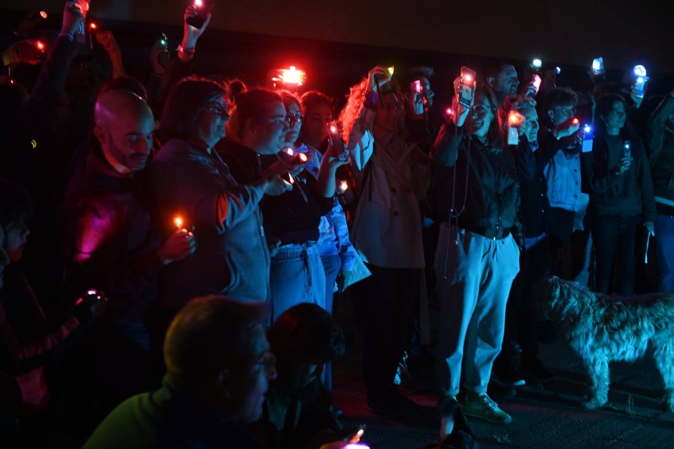 Fotos: Protesta en las Cortes ante la negativa de Vox a iluminar el edificio con los tonos de la bandera del Orgullo LGBTI