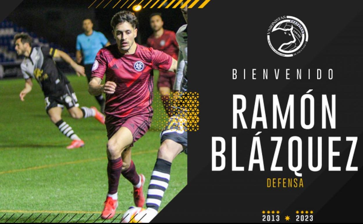 El lateral derecho Ramón Blázquez, tercer refuerzo para Unionistas CF